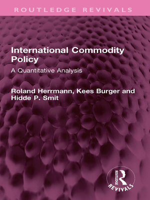 cover image of International Commodity Policy